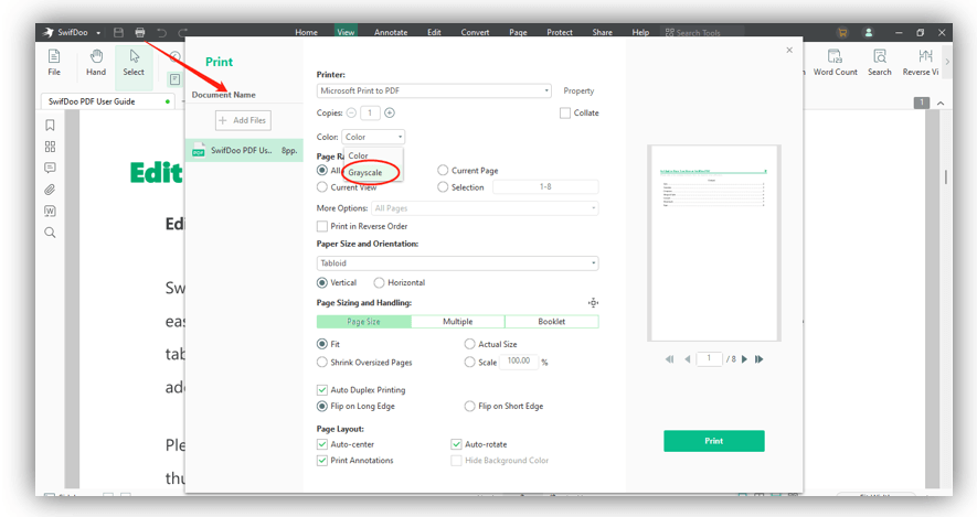 1-print-a-color-pdf-as-a-grayscale-in-swifdoo-pdf