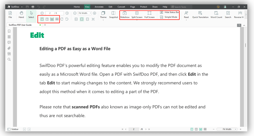 5-display-modes-provided-by-swifdoo-pdf